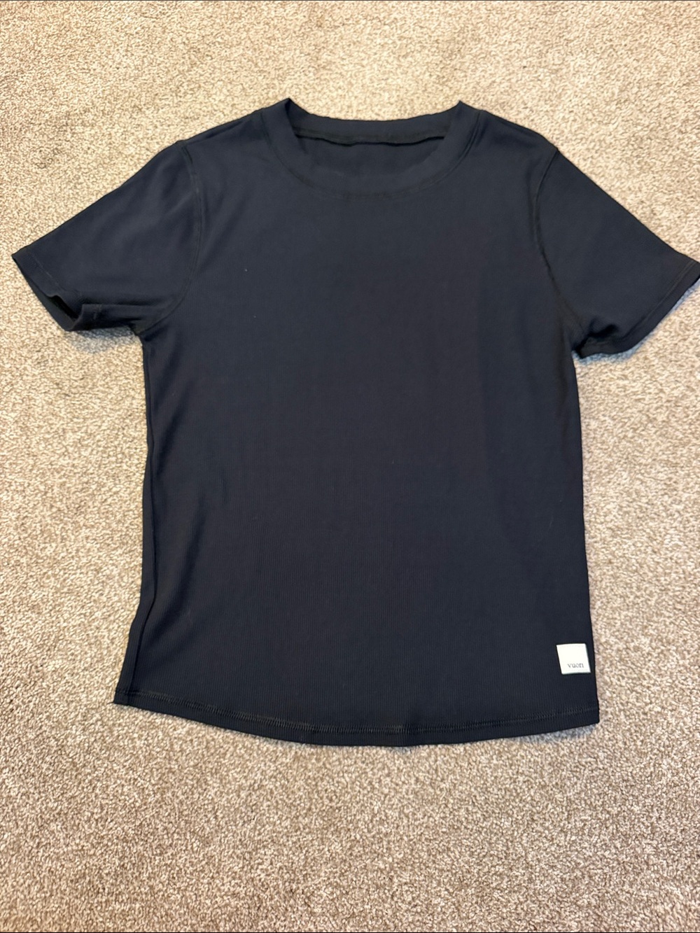 Vuori womenās Black Crew Neck Short Sleeve Shirt size S
